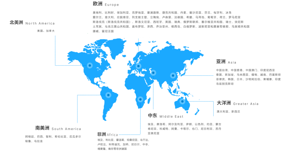 寰宇星空國(guó)際物聯(lián)網(wǎng)卡業(yè)務(wù)覆蓋范圍